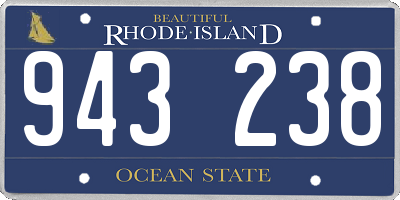 RI license plate 943238