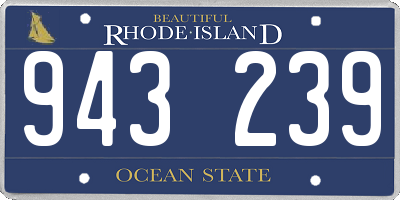 RI license plate 943239