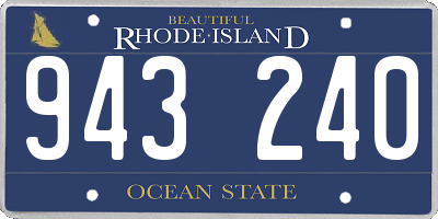 RI license plate 943240
