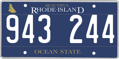 RI license plate 943244
