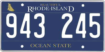 RI license plate 943245