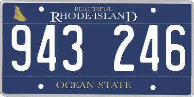 RI license plate 943246