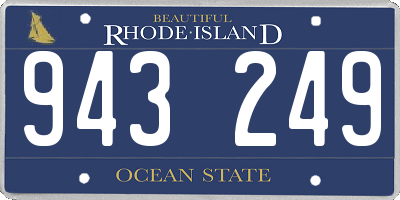 RI license plate 943249