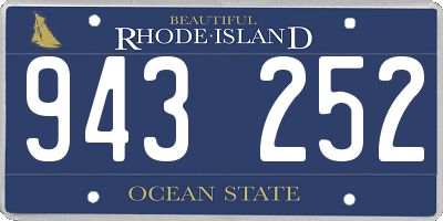 RI license plate 943252