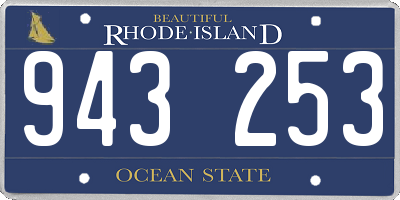 RI license plate 943253