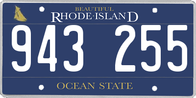 RI license plate 943255