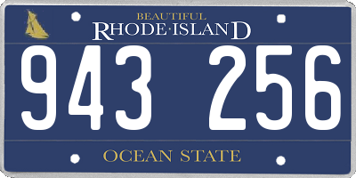 RI license plate 943256