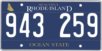 RI license plate 943259