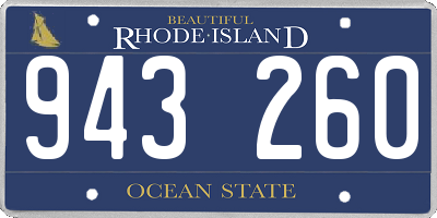 RI license plate 943260