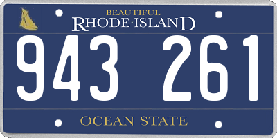 RI license plate 943261