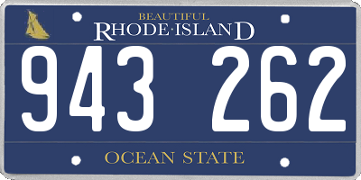 RI license plate 943262