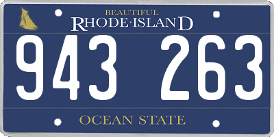 RI license plate 943263