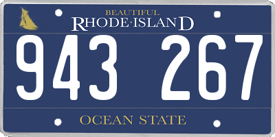 RI license plate 943267
