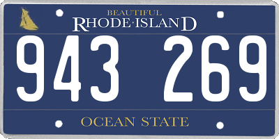 RI license plate 943269