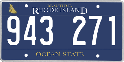 RI license plate 943271
