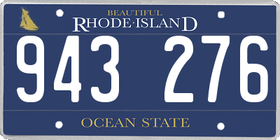 RI license plate 943276