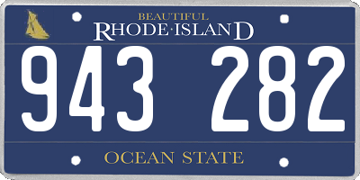 RI license plate 943282
