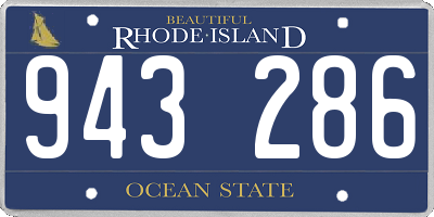 RI license plate 943286