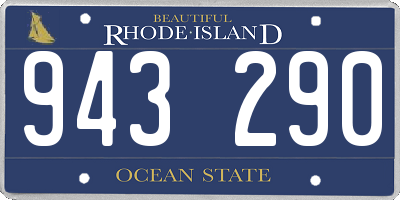 RI license plate 943290