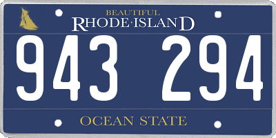 RI license plate 943294