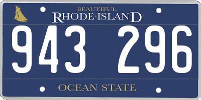 RI license plate 943296