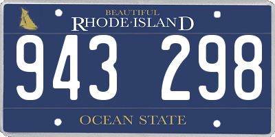 RI license plate 943298