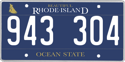 RI license plate 943304