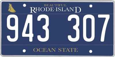 RI license plate 943307