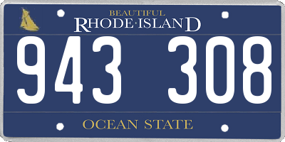 RI license plate 943308