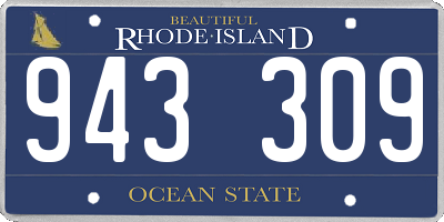 RI license plate 943309