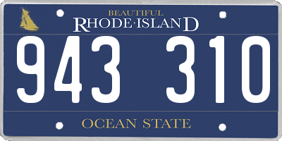 RI license plate 943310