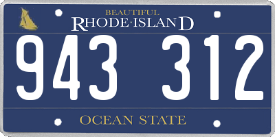 RI license plate 943312