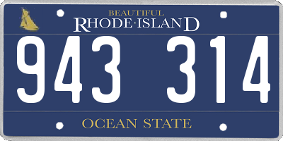 RI license plate 943314