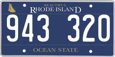 RI license plate 943320
