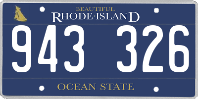 RI license plate 943326