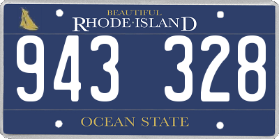RI license plate 943328