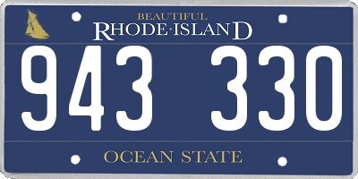 RI license plate 943330