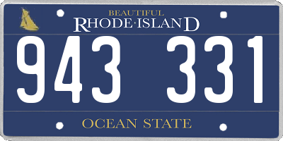 RI license plate 943331