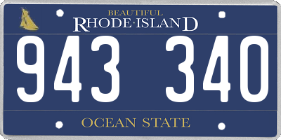 RI license plate 943340