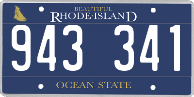 RI license plate 943341