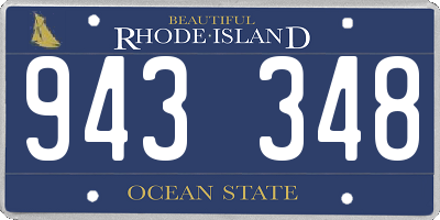 RI license plate 943348