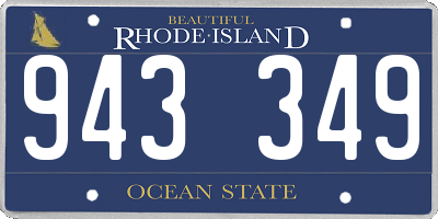 RI license plate 943349