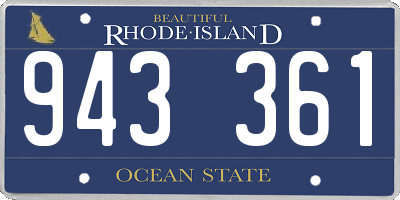 RI license plate 943361