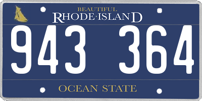 RI license plate 943364