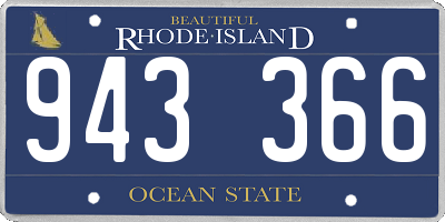 RI license plate 943366