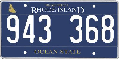 RI license plate 943368