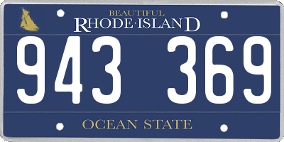 RI license plate 943369