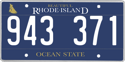 RI license plate 943371