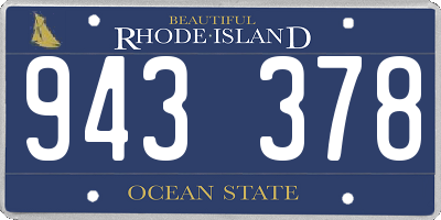 RI license plate 943378