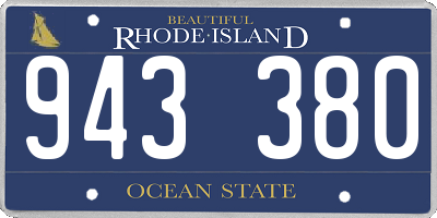 RI license plate 943380
